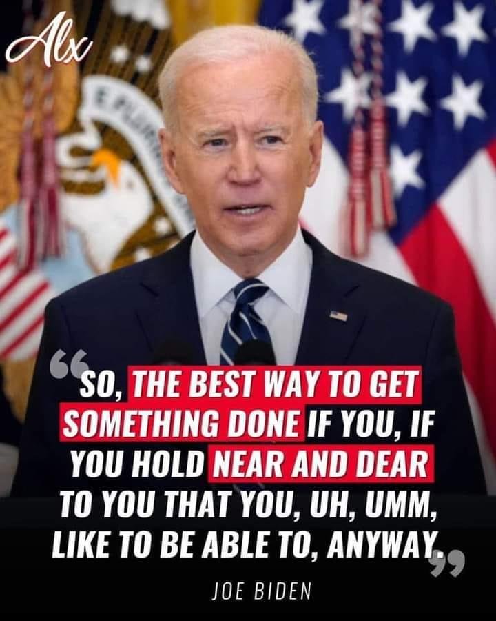 He has major dementia and his own party is using him as a puppet. That way when he jacks things up and the press starts pointing their fingers they can blame all of it on him and his dementia. The Democrat so called leaders