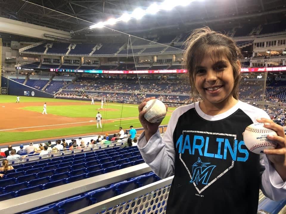 In 1997 I took David to World Series game 2. Florida Marlins vs Cleveland Indians. This week David took Mia to her first Marlins game. They played the Cleveland Indians again. 
Full circle.