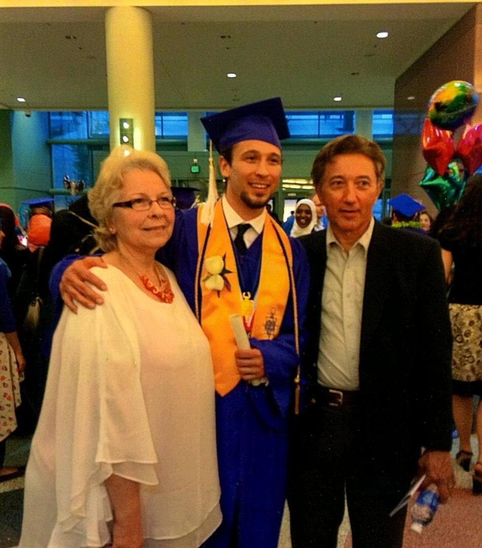 Tony's graduation with Maggie, 2014