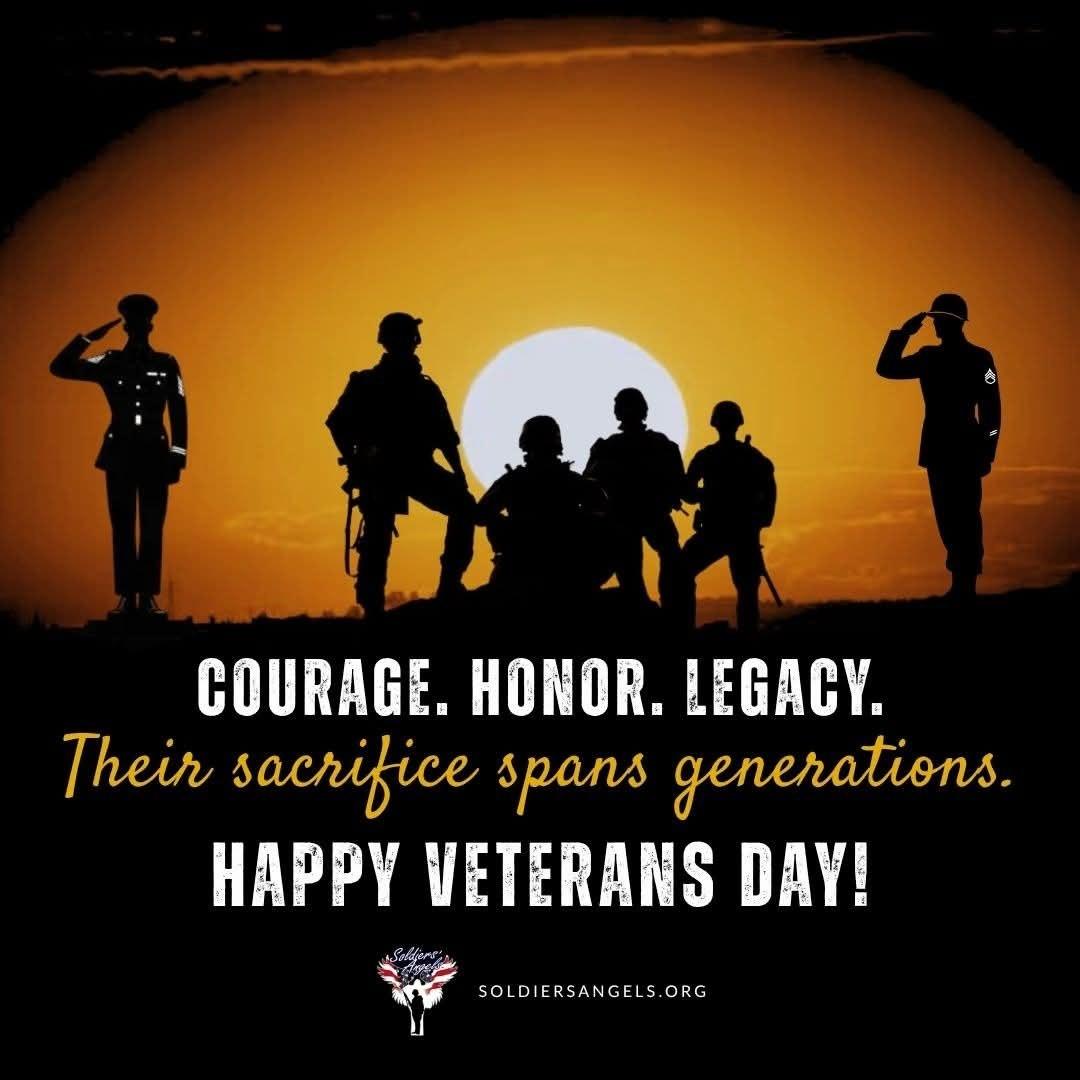 To all my veteran friends, met and yet to meet:
A Blessed, safe, and happy Veterans Day!!!