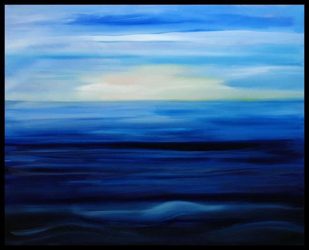 I decided to paint over my last painting of a Northern Sunrise and this is the result. I like the atmospheric feeling of this one better.