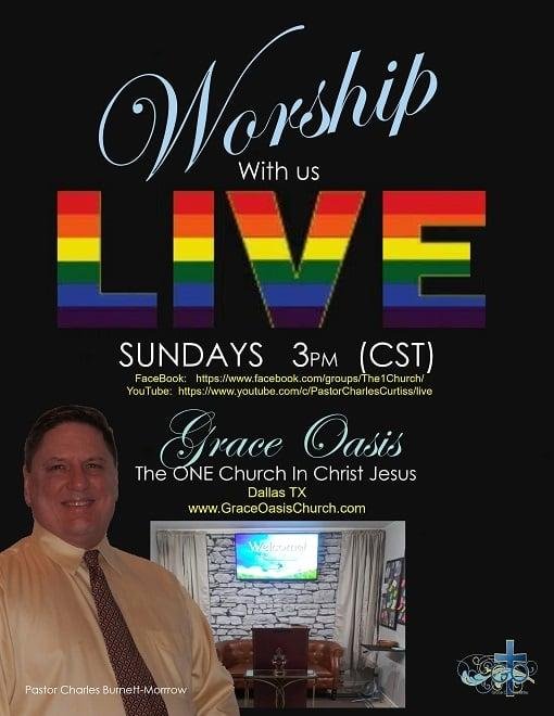 Join us this Sunday at 3pm CST for our LIVE service! This weeks message, "Walking Intimately With The Lord" We believe you will be blessed! All are welcome!
https://www.youtube.com/c/GraceOasisDFW/videos