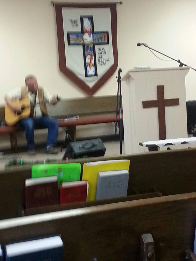 Getting ready to play Christmas songs