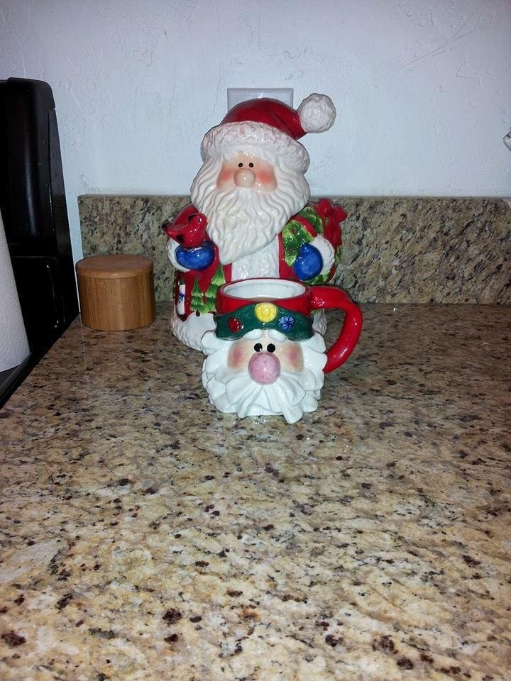 Merry Christmas! Time for coffee in my santa mug! (maybe some cookies too!)