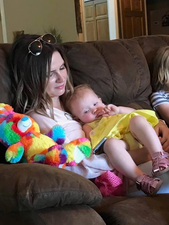 The youngest and the oldest granddaughters! So Beautiful.