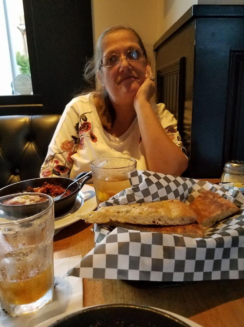 Having dinner with my wife of 39 years. Still a wonderful wife and.friend.