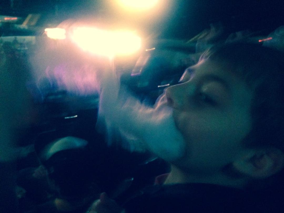 Alex with me having Cotten candy at wrestle mania