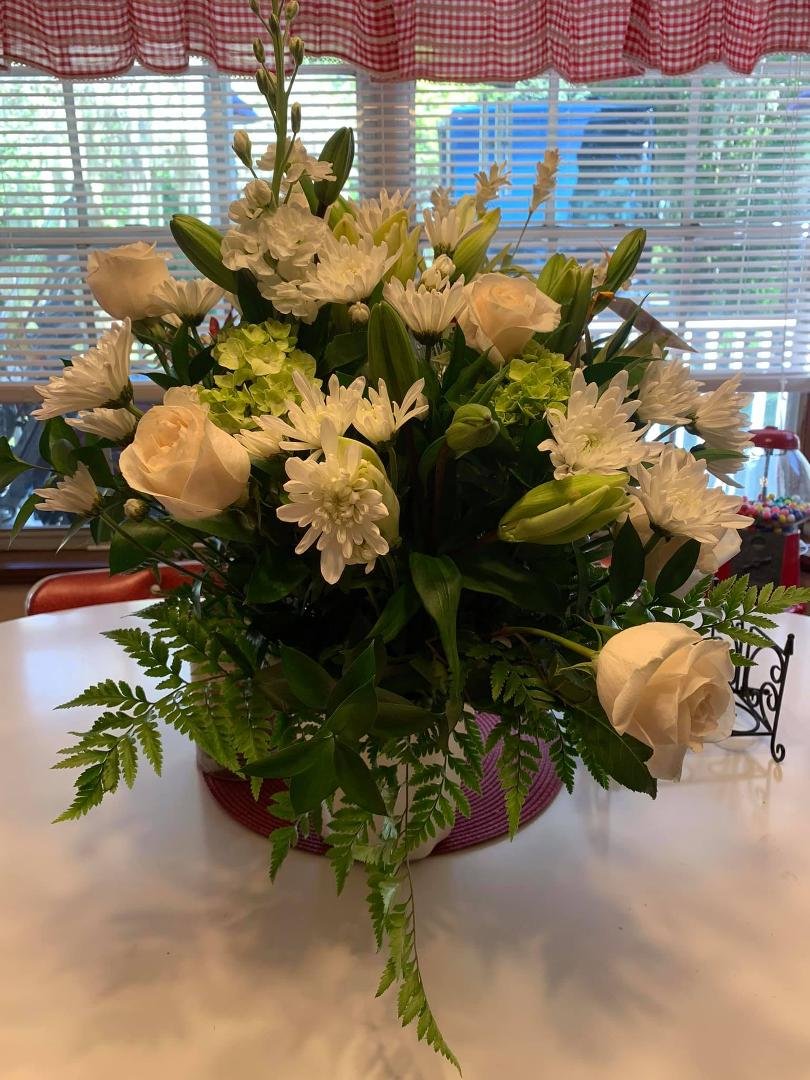 My team at work sent me this amazing flower arrangement in honor of my Mom’s passing. Feeling the love!