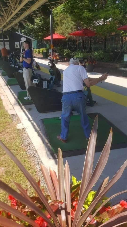 125 yards straight down the middle… Bill Bowser still setting the example at 93. Miss you Pop!