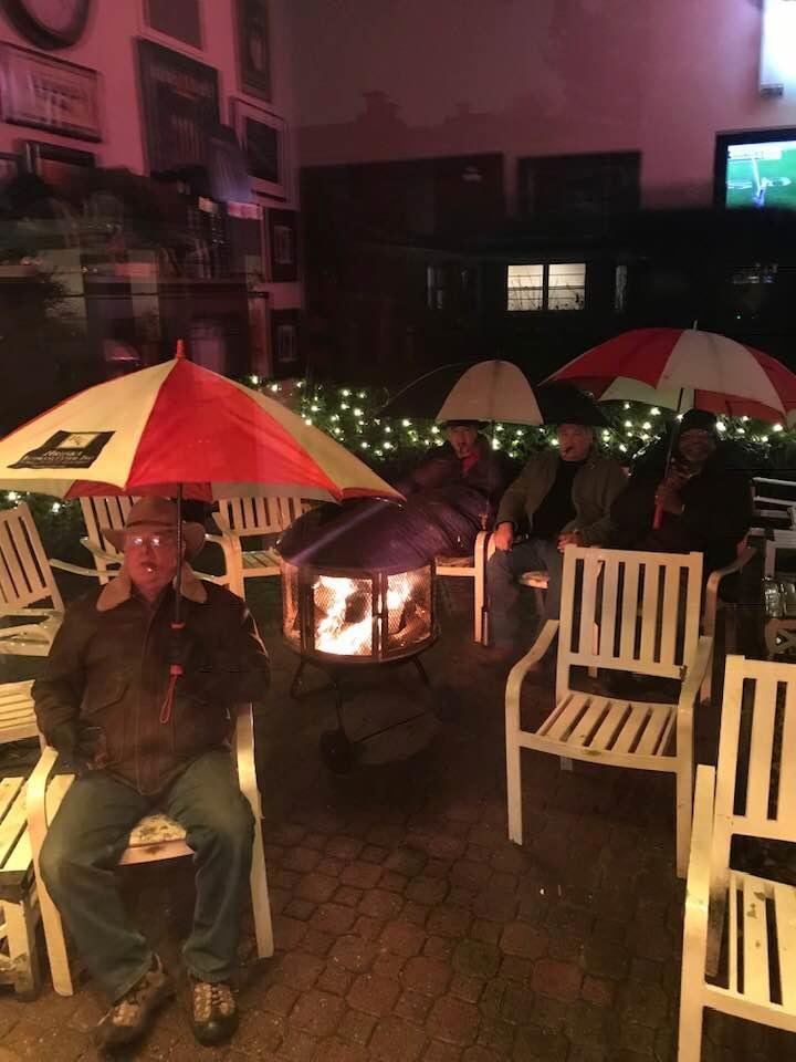 Watching TNF with members of The Whack Pack