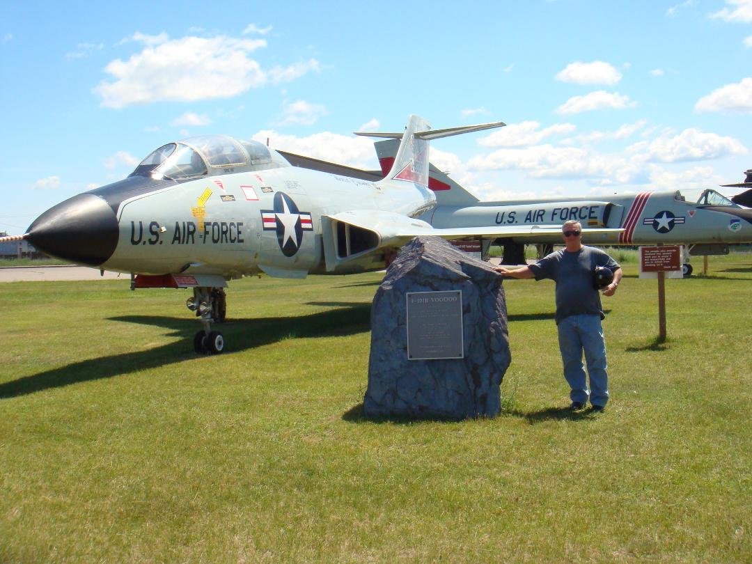 Skip at his old Air Force base.