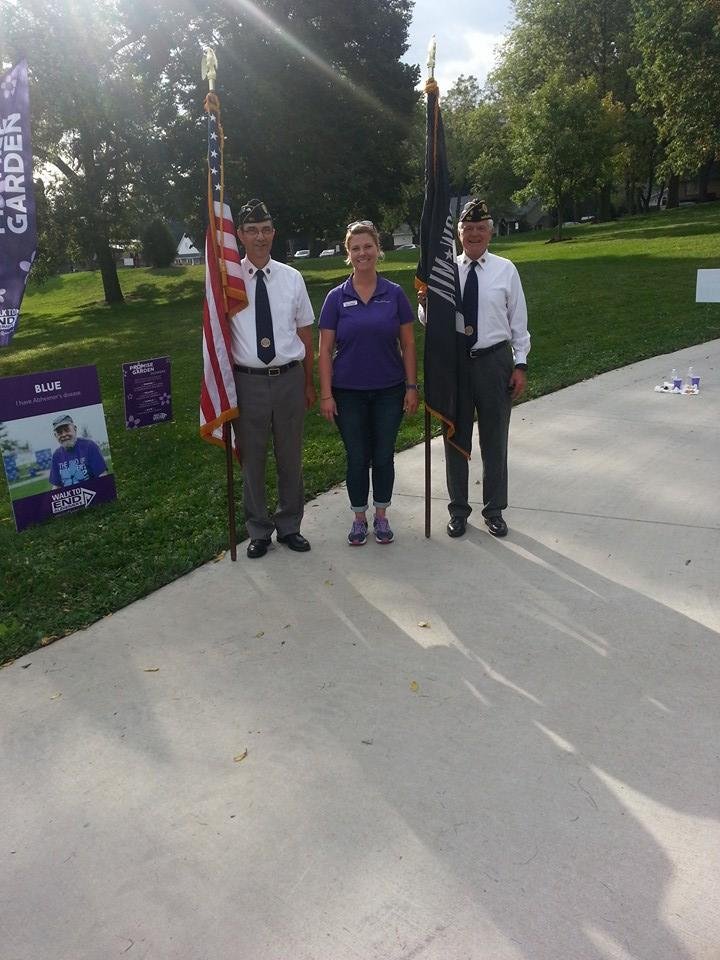Harlan Color Guard led the walk with Marsha