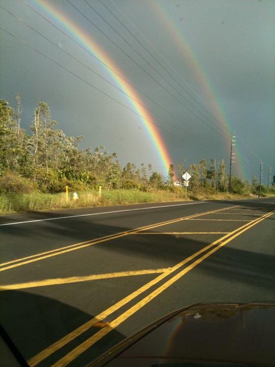 Somewhere over the double rainbow...Puna style!
