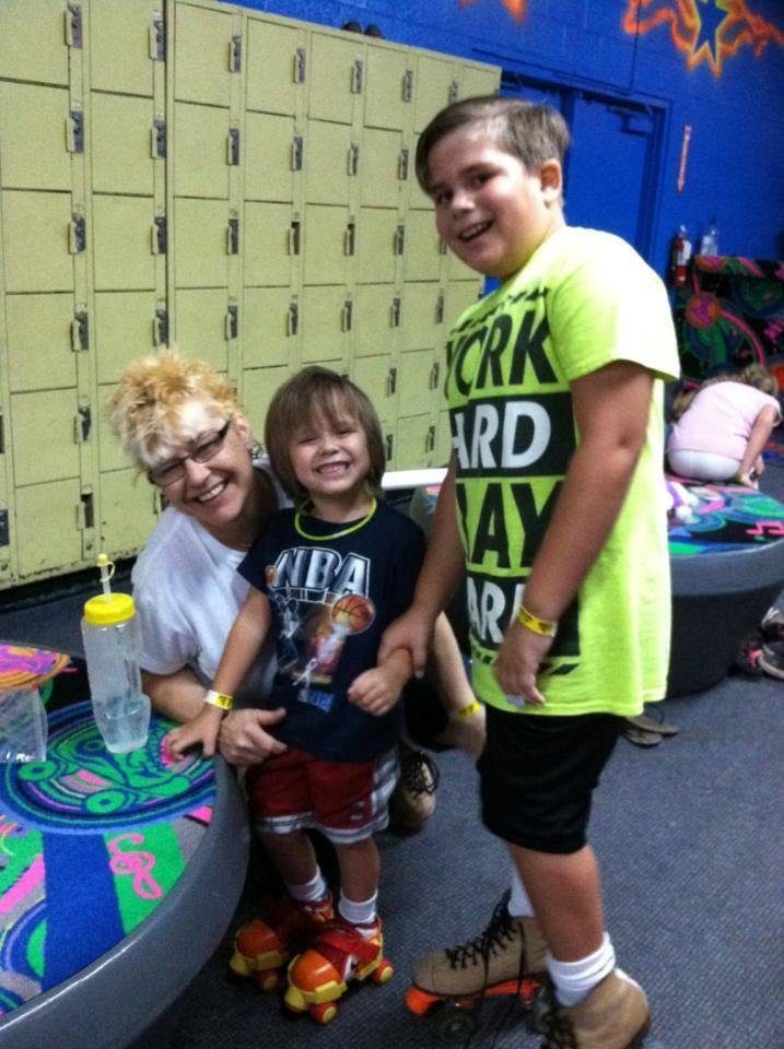 I don't remember my Grandma rollar skating with me....but my boys said thats what makes me a cool Ganny and said I skated awesome....I knew all those Friday nights at the roller rink as an early teen would come in handy one