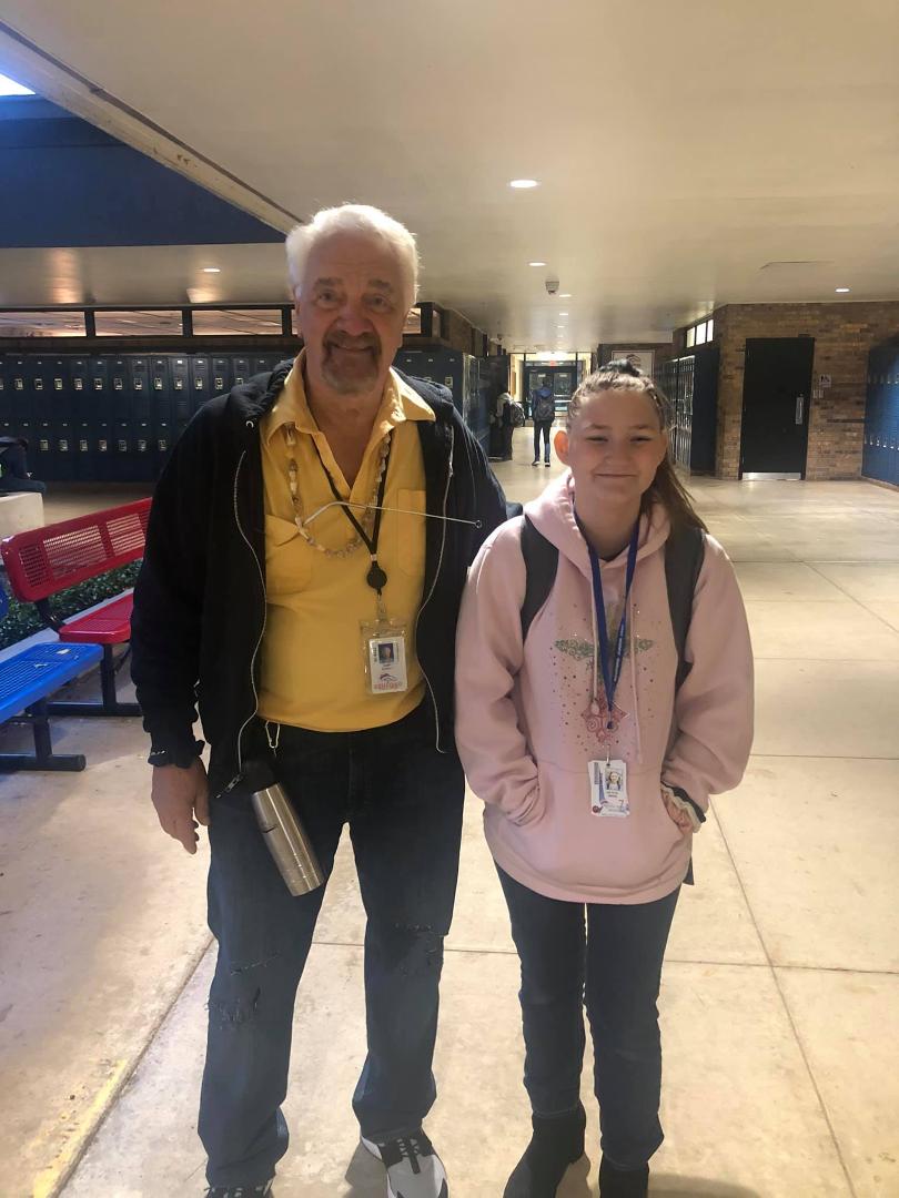 I told this student that if she passed her next big test by over an 80 I would dress up as a Visco boy.  Well she had not passed one test until now.  She passed with an 89.   So here I am dressed as a Visco boy.