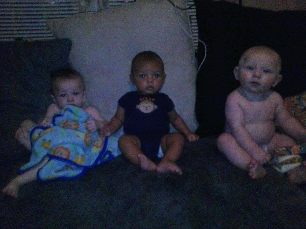 My three greatgrand sons , Payten Richie, in the center, Jonathan Aydan Wesley Evans, on the right and on the left is Zander Threlkeld--I love them all!!!!!!!!!!!