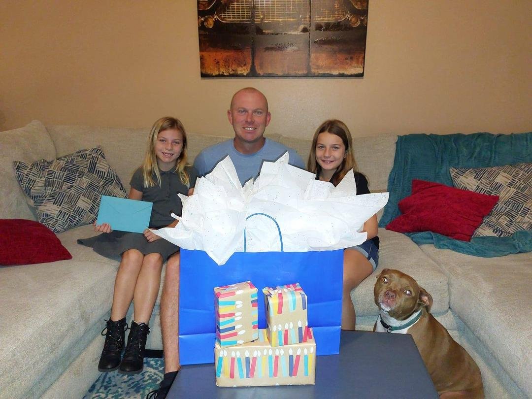 My Grandson, Charles, age 34, with his daughters Nicole and Leah. Happy Birthday, Charles