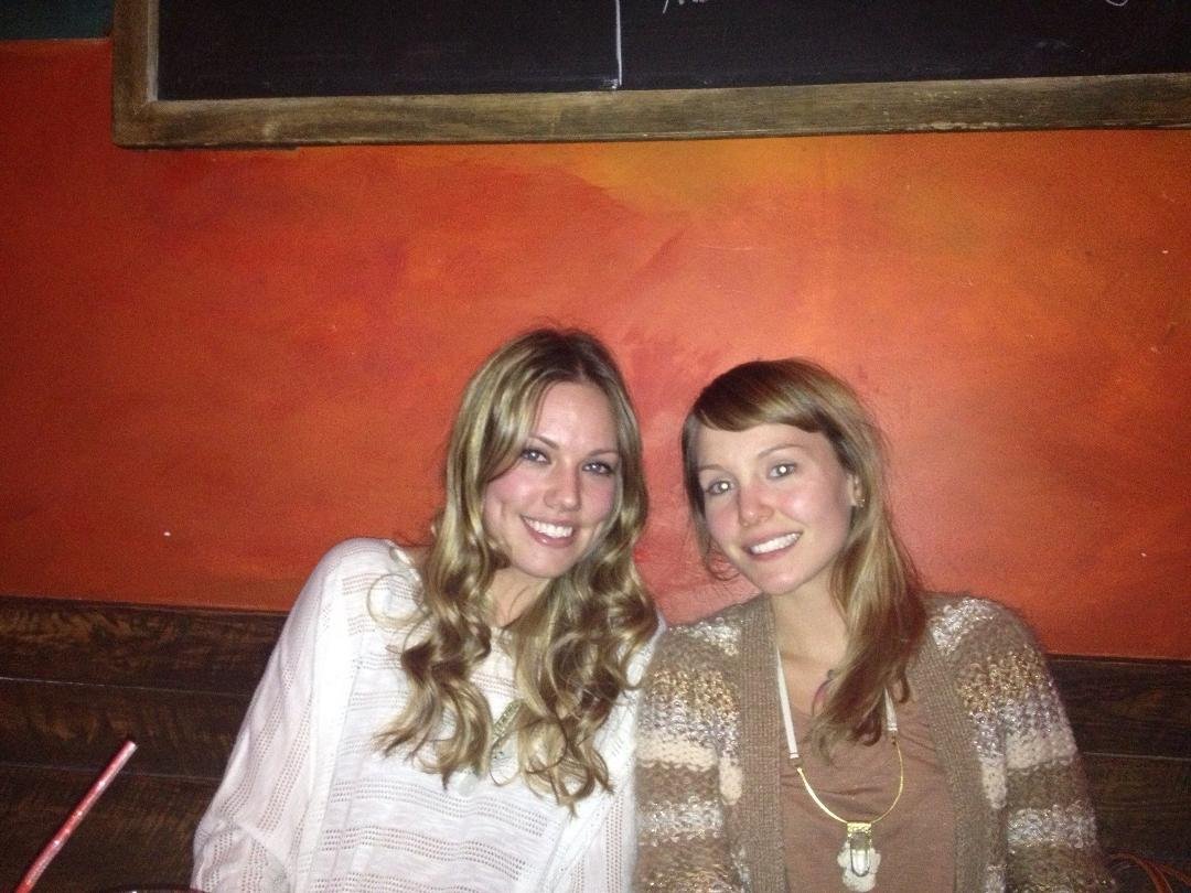 Daughter Julie (25) and friend. Julie is on the right.