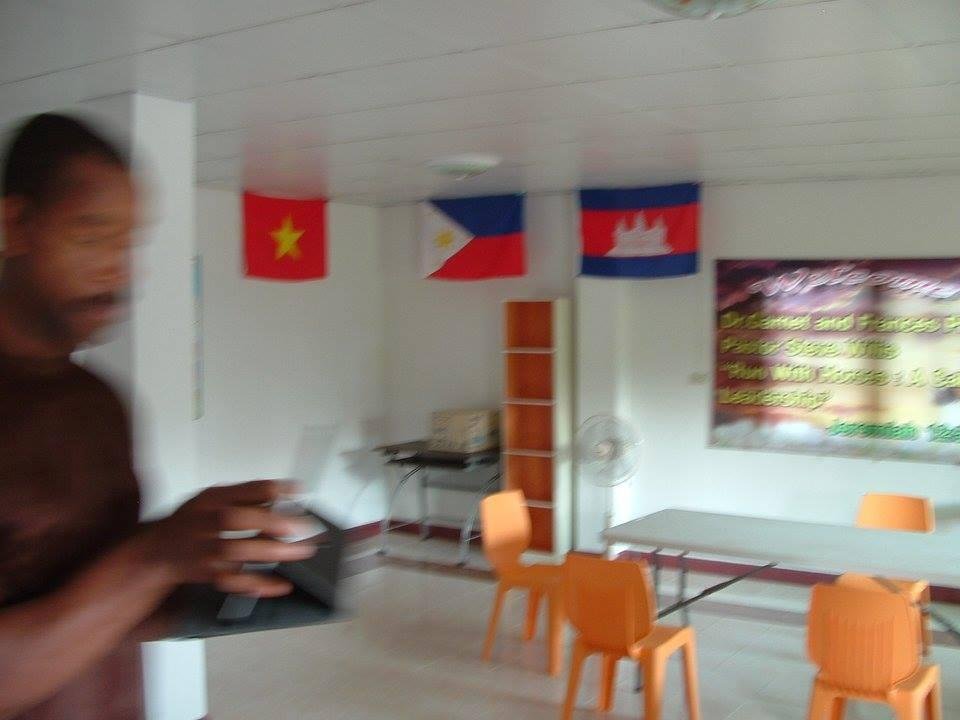 Meeting Room inside Mission with Flags of South East Asian Countries