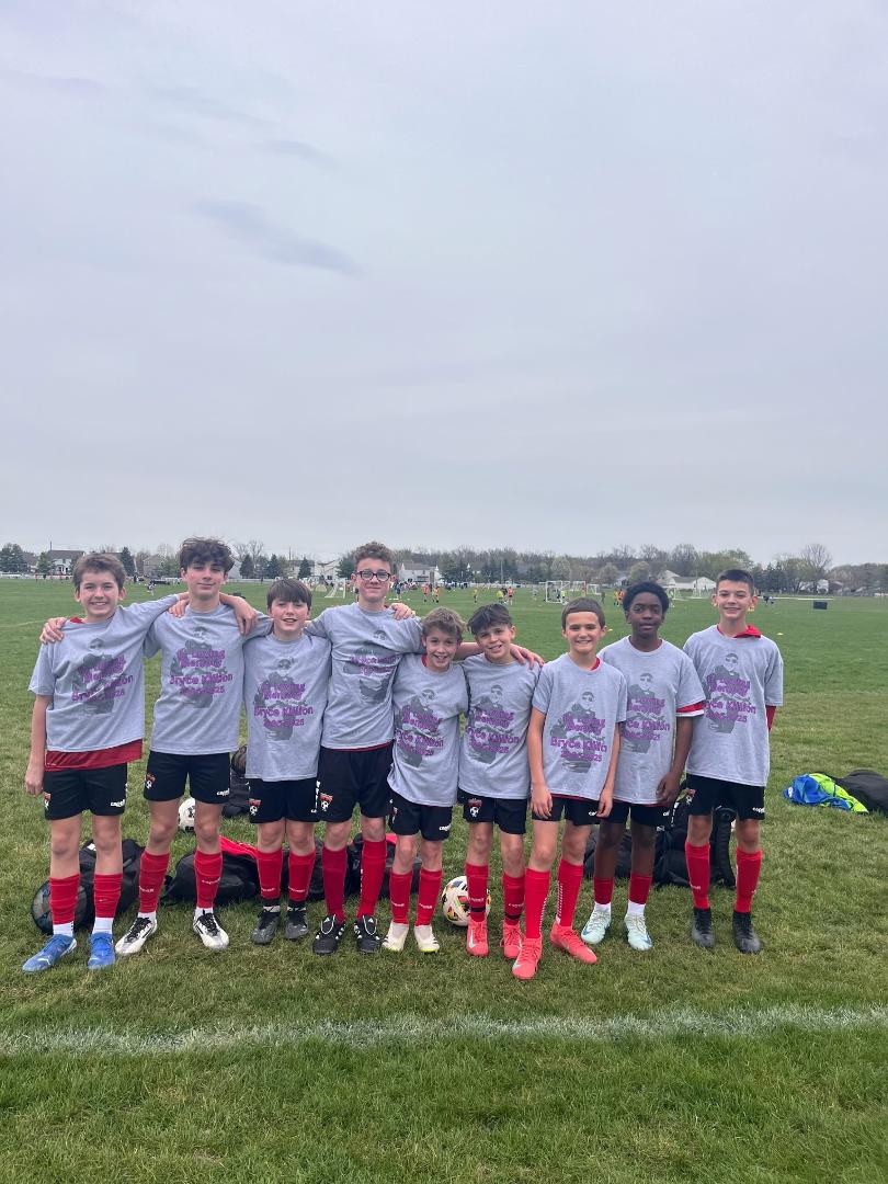 Carter designed these shirts for his team, they all wanted to wear to give him support in the loss of his cousin