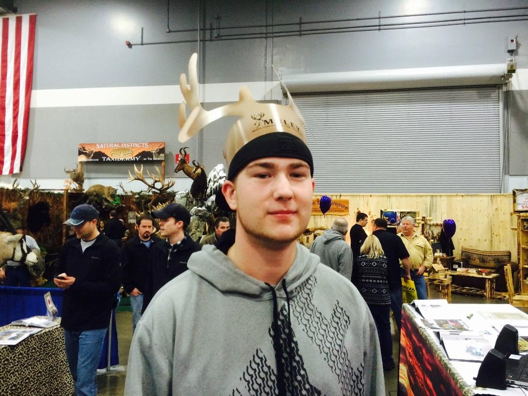 Fun day at the Pacific Northwest Sportsmen's show in Portland with Brian. He enjoyed it so much he sprouted antlers!