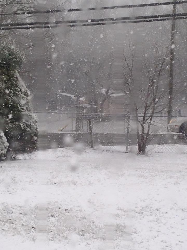 Starting to snow