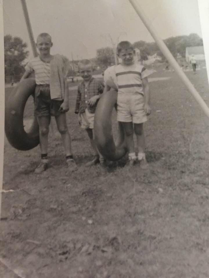 Bobby Churchill, Rome and Dave Campbell. 1954-55?Rogers Park. Absolutely no parent - a different time