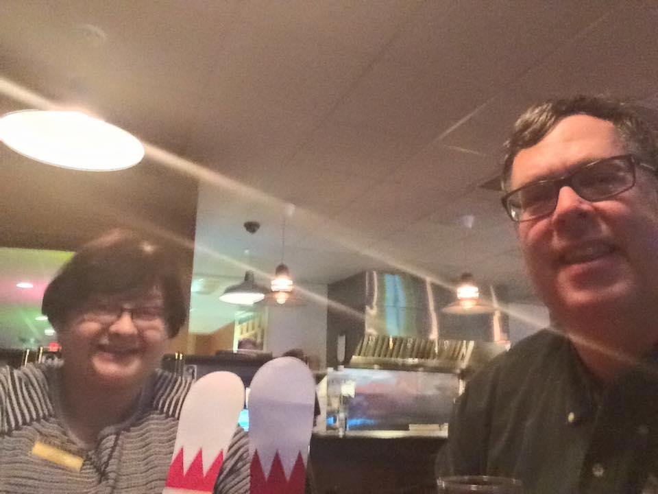 Cheryl and I are having dinner thanks to WJVL and