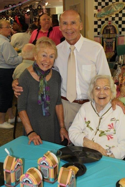 Fun with Mom & Sharon at the Lucy Corr "Sock Hop" this past Weds. She'll be 96 tomorrow!
