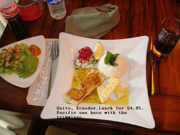 $7.50 lunch at the five star Plaza hotel in Quito