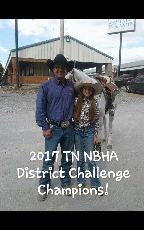 My granddaughter McKenzie Scherzinger at the
Tennessee State Barrel Racing Competition.  They 
won $250 for their district.