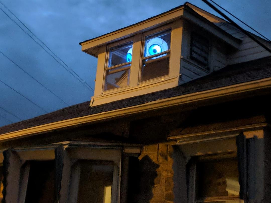 My neighbors house now has eyes in the Attic. Creepy!!!