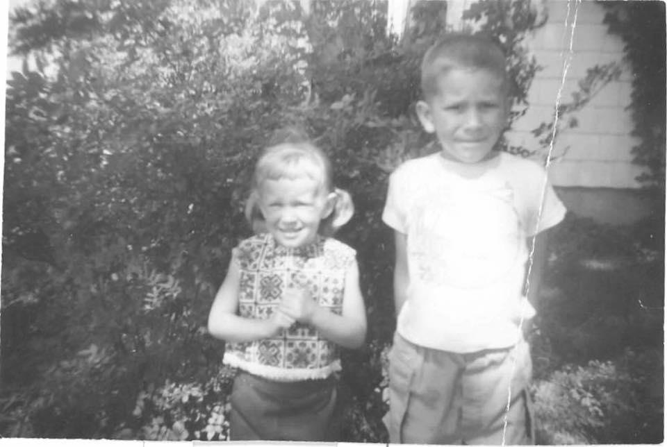 TBTh (a few hours late because I'm a rule breaker and just re-found this gem):
This photo is "post worthy" to me for three reasons:
1. It is one of the few early pictures I have of just me and my sister Becky. That make