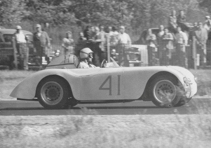 John C. Mays driving the "Fibersport" # 41, Flat Side SCCA Champion.  Record to Follow