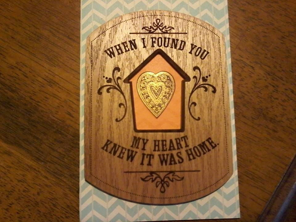 This card isn't flowery, fancy or full of rhyme. But on our 50th wedding anniversary it says it all.
Our day is quiet, full of memories, hugs and love. Today is ours. Bill Gowell, I love you.