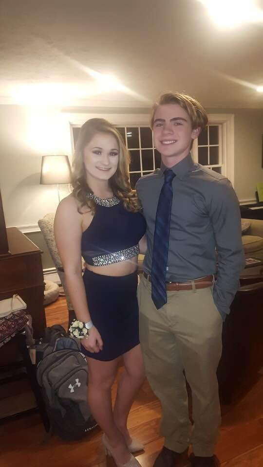 My grandson going to his girls semi formal.