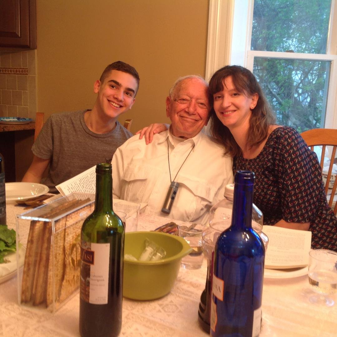 My Dad with my younger daughter and my cousin