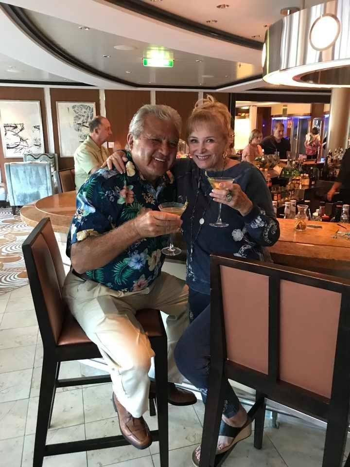 Having dirty martinis in Gibraltar!