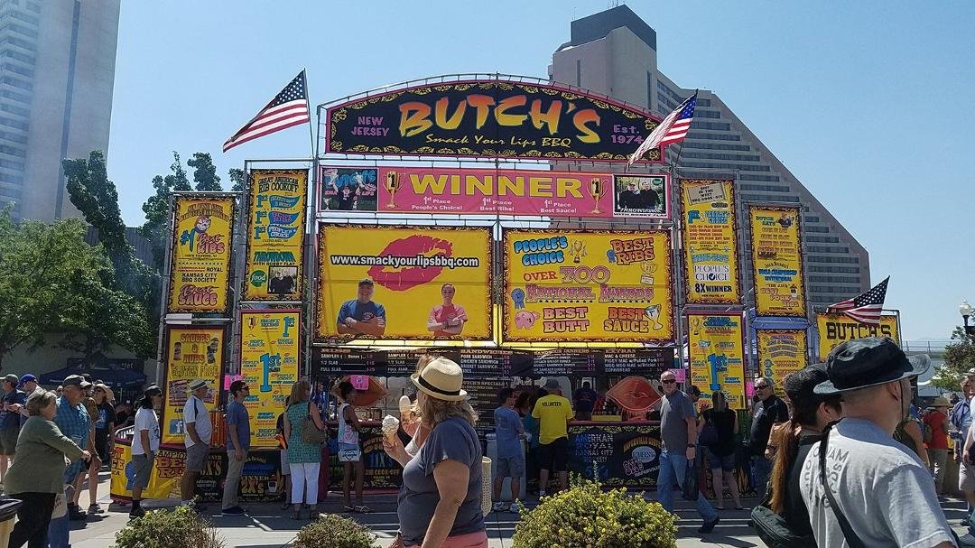 Stopped by the rib cook off for lunch. Had to try Butch's ribs for sure.