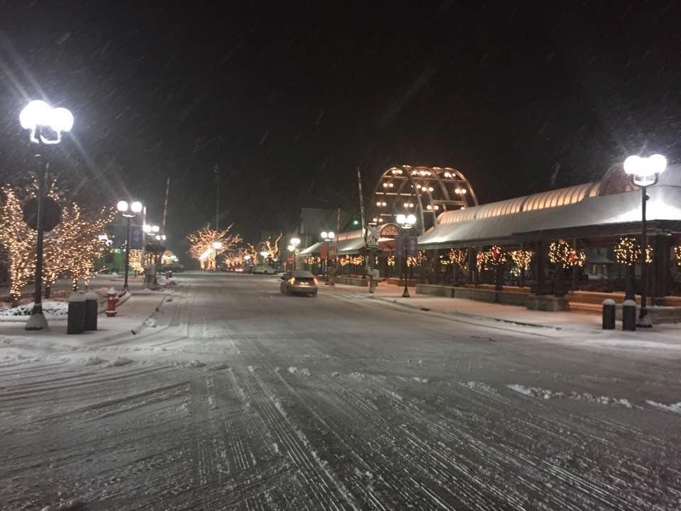 My hometown of Highland Park, Ill is all lit up for the holidays.
