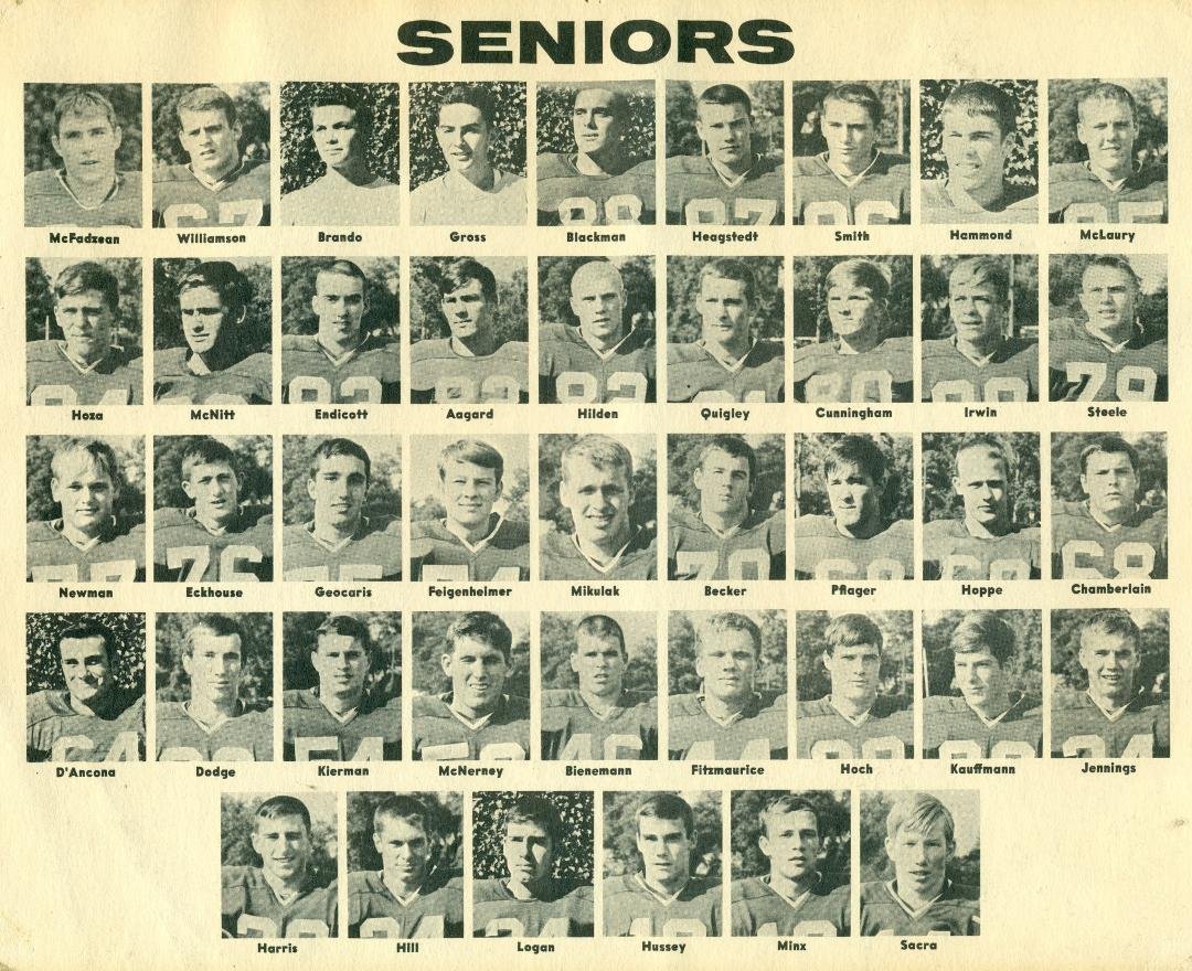 Senior Varsity Players, New Trier High School, Class of 1967.