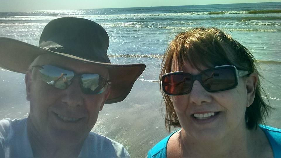 On Galveston beach