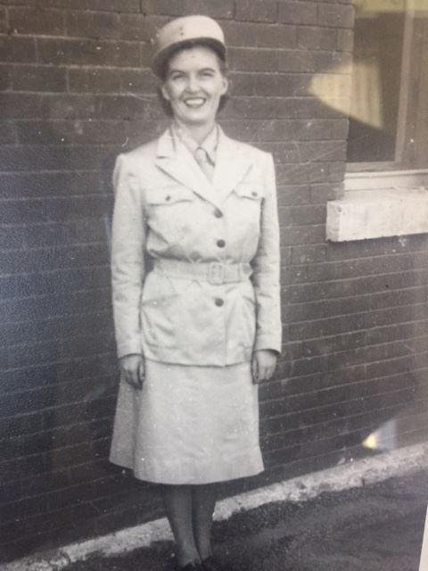 Proudly remembering my mom, Marie Curry Miller who served in the Women's Army Corps in England during WWII.