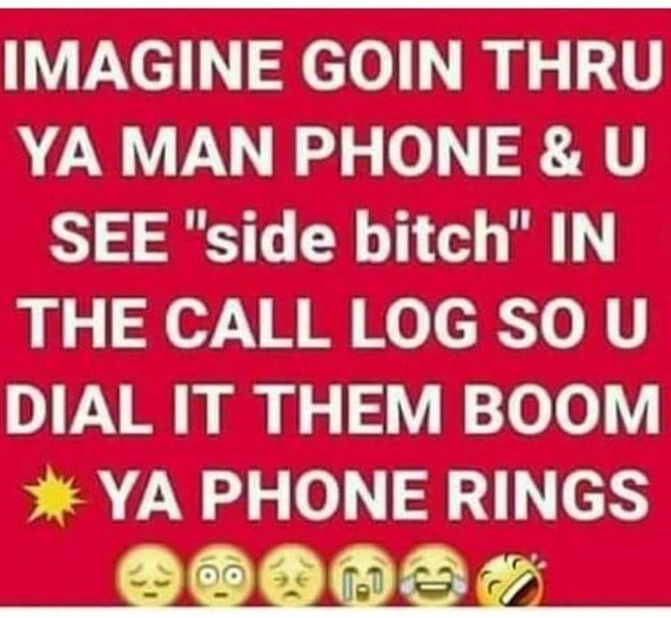 GM FB family, following please find steps to validate if you are a side chick. Step 1 = does your phone ring when you call side chick from your people phone? Step 2 = do your people take care of his kids and your kids? Step
