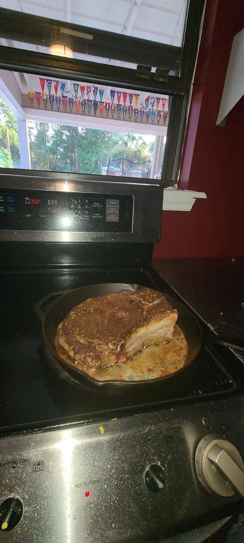 Ribeye up. Fins up.
