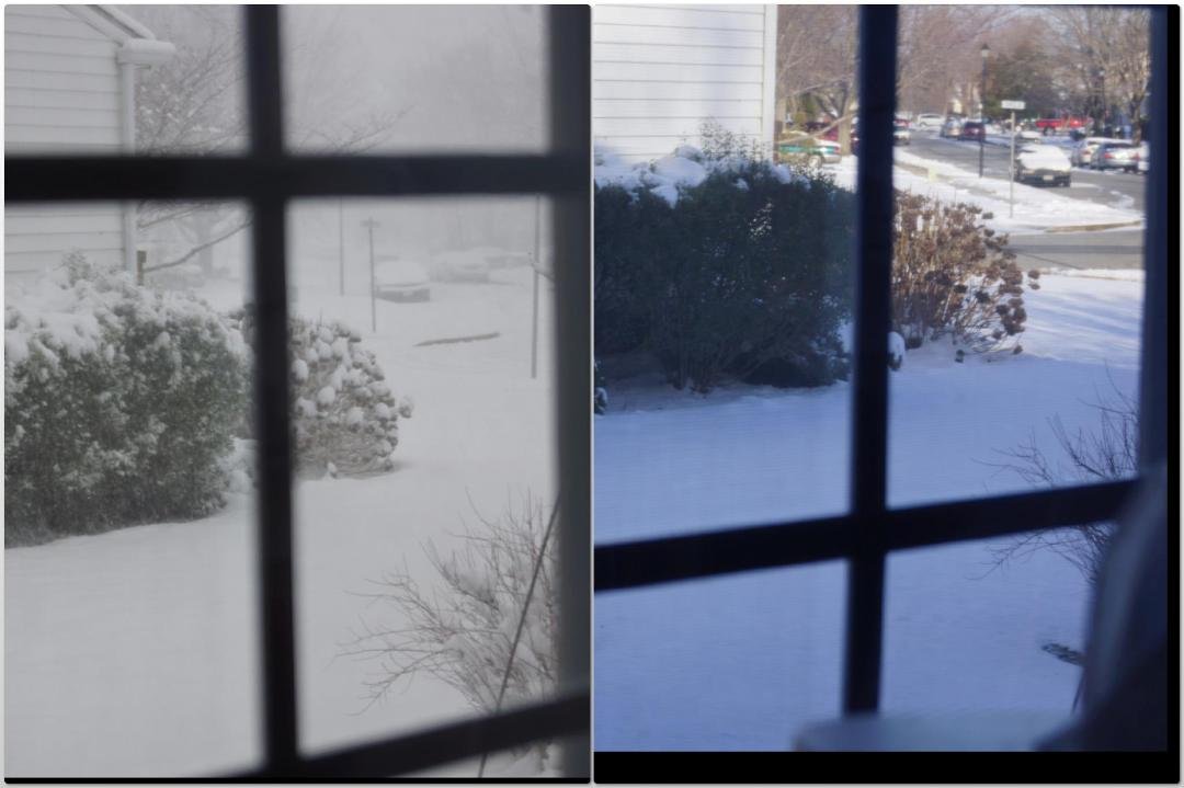 View out my window yesterday and today :)