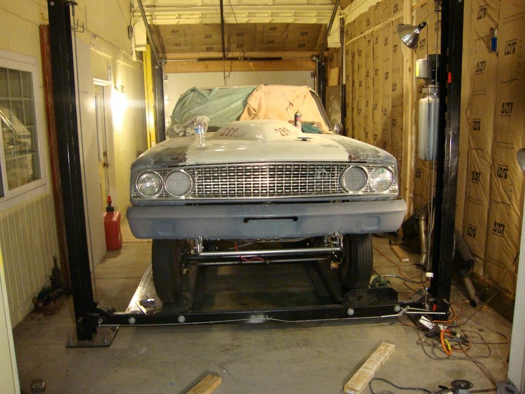 Just about ready for sanding, sanding and paint. With the front end work and a glass trunk lid, I'm down 170#