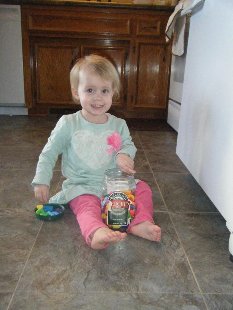 Anna (age 2) loves refrigerator magnets.  2012