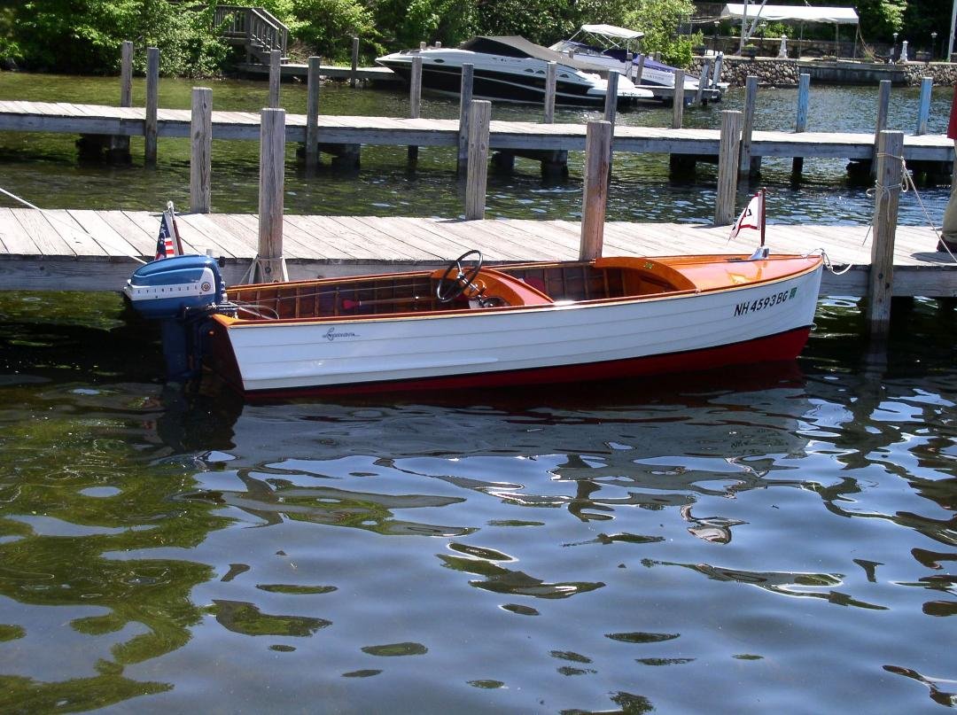 Our 1948 Lyman at the Wolfeboro Docks.