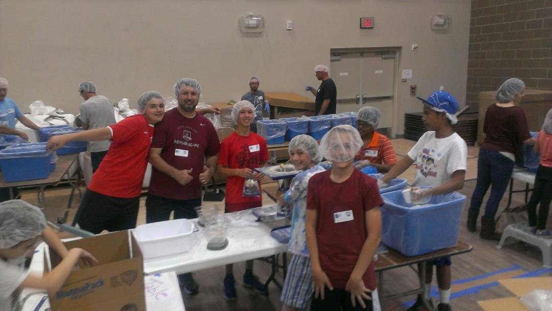 Stampede represented well at Feeding My Starving Children event at Rolling Hills Church. Way to go Stampede and parents for your generous time and caring hearts!!!